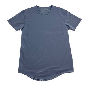 Bylt Shirt Mens Small Blue Drop Cut Lux Bssics Short Sleeve Athletic Performance